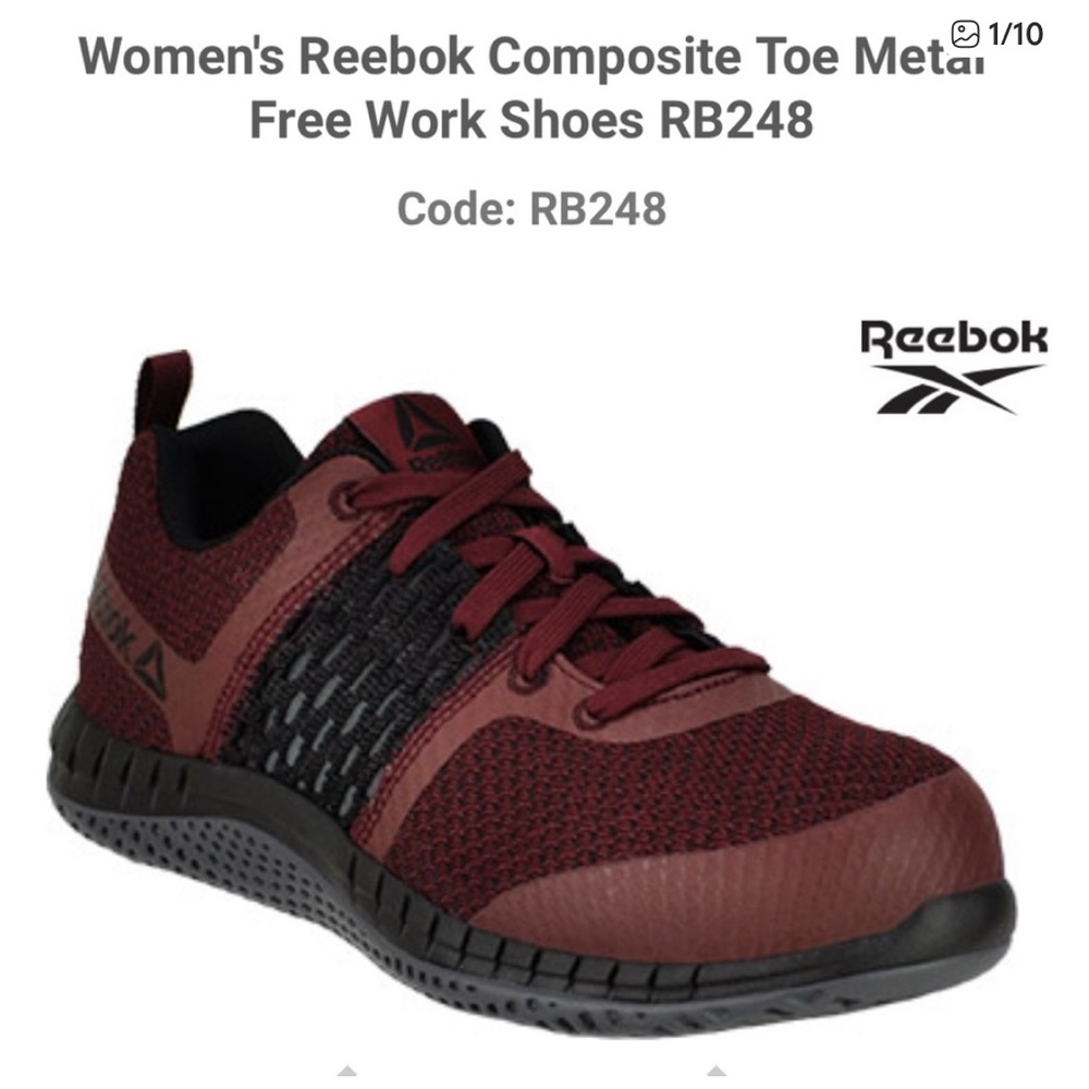 Reebok Women’s Print Work ULTK Sneaker Composite Toe Memory Tech Sz 11